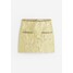 H&M Trapezowa spódnica z żakardowej tkaniny - 1152168001 Jasnożółty/Wzór