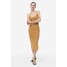 H&M Sukienka o wyglądzie szydełkowej robótki - 1154801001 Musztardowożółty