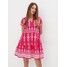 Mohito Trapezowa różowa sukienka mini 0197Y-43P