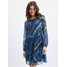 Orsay Ciemnoniebieska sukienka damska wzorzysta 442283503000