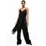 H&M Satynowa sukienka z koronką - 1188486001 Czarny