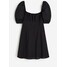 H&M Sukienka z bufiastym rękawem - 1139144005 Czarny