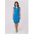 Quiosque Niebieska sukienka z lekkim rozcięciem 4UC018801