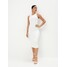 Mohito Bawełniana biała sukienka midi 540AD-00X