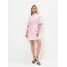 Mohito Koszulowa sukienka mini w różowe paski 108AG-03P