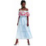 Desigual Długa sukienka w paski Stella Jean 24SWVW905074