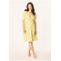 Quiosque Limonkowa sukienka w kwiatki 4UC020910
