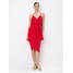 Mohito Czerwona sukienka midi na ramiączkach 781AM-33X