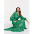 Taranko Zielona sukienka z falbanami B4SK04Z