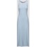 Błękitna letnia sukienka dzianinowa z lnem damska Deha D02277-12506 D02277-12506