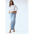 H&M Spódnica dżinsowa - Wysoka talia - Długa - 1204764004 Jasnoniebieski denim