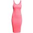 H&M Sukienka w prążki 0272591015 Neonoworóżowy