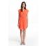 H&M Sukienka z motylkowym rękawem 0202069041 Pomarańczowy
