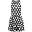 WAL G. Sukienka z dżerseju black/white WG021C01L-K11