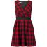 WAL G. Sukienka letnia red/black WG021C021-G11