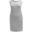 Zalando Essentials Curvy Sukienka z dżerseju black/white ZX121CA00-A11