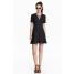 H&M Sukienka ze sznurowaniem 0380248002 Czarny