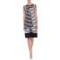 Solar Sukienka z wzorem w paski czarno-biała
