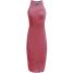 Superdry Sukienka z dżerseju fluro coral/navy SU221C04E-J11