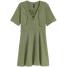 H&M Sukienka ze sznurowaniem 0380248003 Zieleń khaki