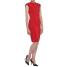 Sax35th by Alicja Czarniecka Czerwona sukienka z karczkiem