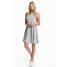 H&M Trapezowa sukienka 0307325001 Szary melanż