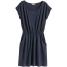 H&M Dżersejowa sukienka 0202017039 Ciemnoniebieski