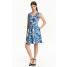 H&M Sukienka bez rękawów 0382595006 Biały/Niebieski wzór