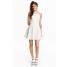 H&M Dżersejowa sukienka 0316553001 Biały