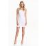 H&M Dżersejowa sukienka 0383462004 Biały