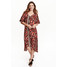 H&M Wzorzysta sukienka z wiskozy 0388962005 Czerwony