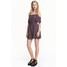 H&M Sukienka z odkrytymi ramionami 0362820002 Ciemnoniebieski/Paisley