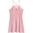H&M Sukienka ze sznurowaniem 0420137005 Różowy