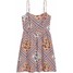 H&M Krótka sukienka na ramiączkach 0401169010 Morelowy/Wzór
