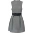 WAL G. Sukienka z dżerseju black/white WG021C02T-Q11