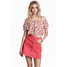 H&M Trapezowa spódnica 0366715015 Czerwony