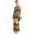 H&M Plisowana sukienka 0383569003 Oliwkowozielony/Wzór