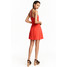 H&M Krótka sukienka 0401149007 Koralowoczerwony