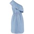 Vero Moda VMSELMA Sukienka jeansowa light blue denim VE121C0VW-K11