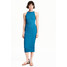 H&M Sukienka z dżerseju w prążki 0398307006 Niebieski