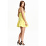 H&M Satynowa sukienka 0397212002 Żółty