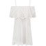 Topshop Sukienka z dżerseju white TP721C0EA-A11