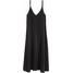 H&M Sukienka z dekoltem w serek 0423145001 Czarny