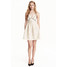 H&M Sukienka z żakardowej tkaniny 0407972002 Naturalna biel