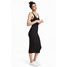 H&M Sukienka w prążki 0272591011 Czarny
