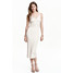 H&M Sukienka z cienkiej dzianiny 0407390003 Biały