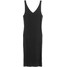 H&M Sukienka z cienkiej dzianiny 0407390003 Czarny