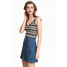 H&M Trapezowa spódnica dżinsowa 0391541003 Ciemnoniebieski denim