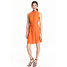 H&M Sukienka z krepy 0406122002 Pomarańczowy