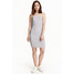 H&M Sukienka z dżerseju w prążki 0400138002 Biały/Paski